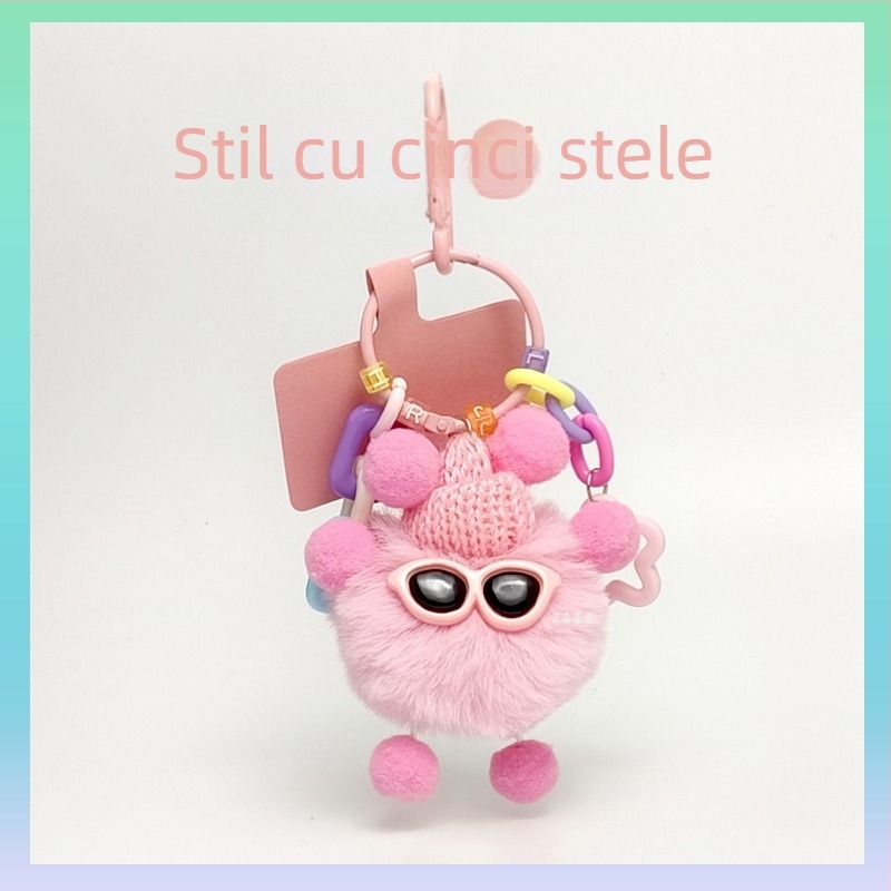 Pandantiv plușat cu elf – accesoriu drăguț, breloc pentru telefon și geantă, cadou potrivit