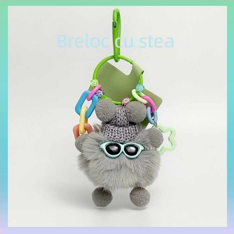 Pandantiv plușat cu elf – accesoriu drăguț, breloc pentru telefon și geantă, cadou potrivit