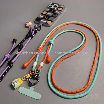 Lanyard pentru telefon mobil - Nylon, lucrat manual, unisex, pandantiv inclus