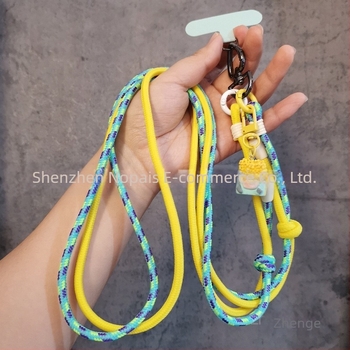 Lanyard pentru telefon mobil - Nylon, lucrat manual, unisex, pandantiv inclus