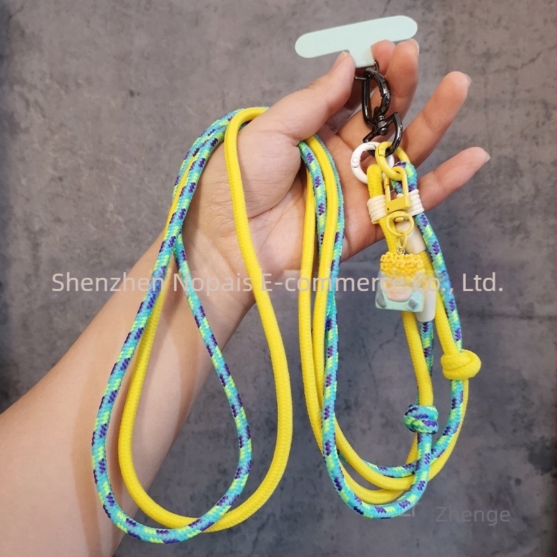 Lanyard pentru telefon mobil - Nylon, lucrat manual, unisex, pandantiv inclus