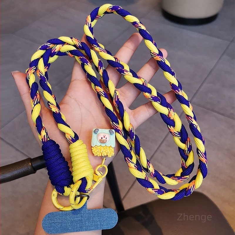 Lănțișor de telefon crossbody, design din trei șnururi, realizat manual, stil feminin, multifuncțional