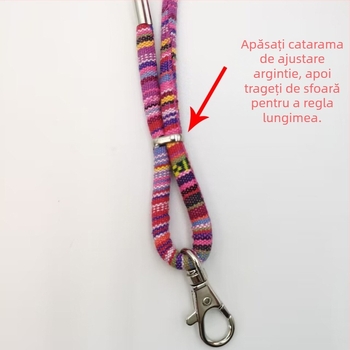 Lanyard pentru telefon mobil cu sfoară în stil etnic și cataramă metalică – lucrat manual, unisex, stiluri personalizabile