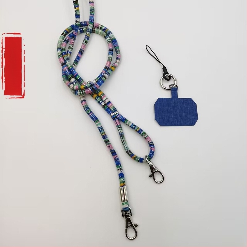 Lanyard pentru telefon mobil cu sfoară în stil etnic și cataramă metalică – lucrat manual, unisex, stiluri personalizabile