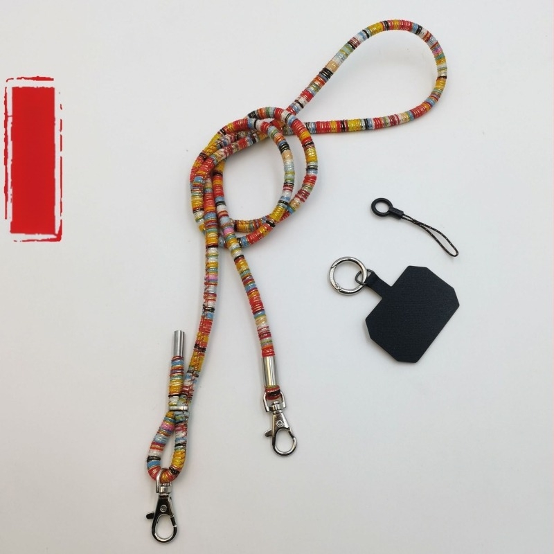 Lanyard pentru telefon mobil cu sfoară în stil etnic și cataramă metalică – lucrat manual, unisex, stiluri personalizabile