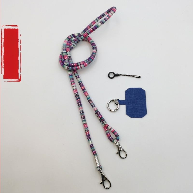 Lanyard pentru telefon mobil cu sfoară în stil etnic și cataramă metalică – lucrat manual, unisex, stiluri personalizabile