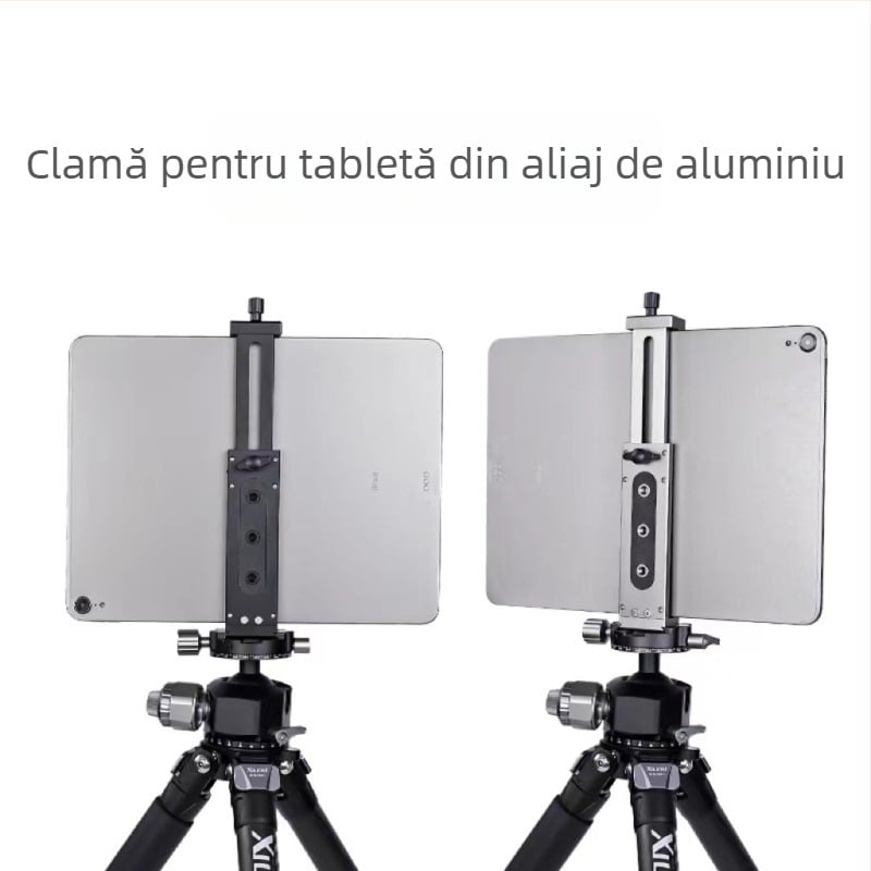 Clip pentru tabletă și telefon mobil pentru suport de streaming live și trepied foto – XJ15 clip metal pentru tabletă, XJ8 clip din aluminiu pentru telefon