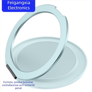 Suport magnetic pentru telefon cu inel rotativ la 360° și bază de birou reglabilă — finisaj mat din silicon, design 2 în 1, compatibil cu iPhone 13 Pro/14 Pro/14 Pro Max