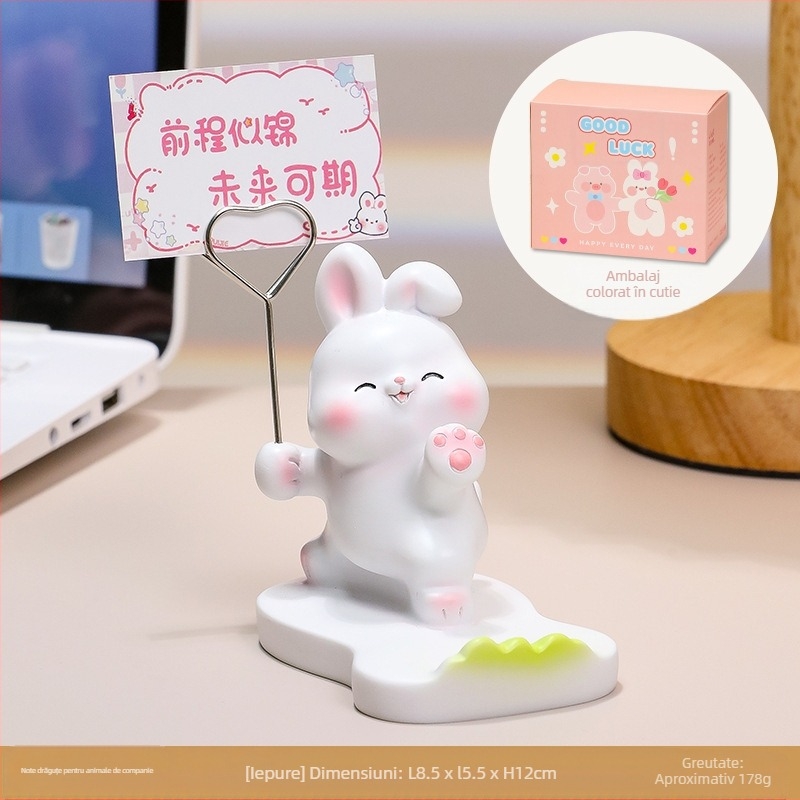 Suport pentru telefon din rășină cu temă desen animat — Ruijie, stil Cartoon, ambalaj carton, cadou gata