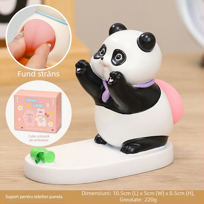 Suport pentru telefon din rășină cu temă desen animat — Ruijie, stil Cartoon, ambalaj carton, cadou gata