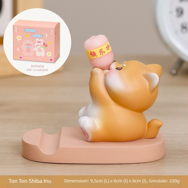 Suport pentru telefon din rășină cu temă desen animat — Ruijie, stil Cartoon, ambalaj carton, cadou gata