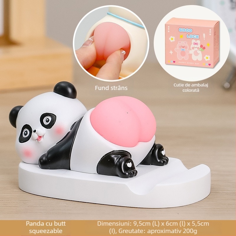 Suport pentru telefon din rășină cu temă desen animat — Ruijie, stil Cartoon, ambalaj carton, cadou gata