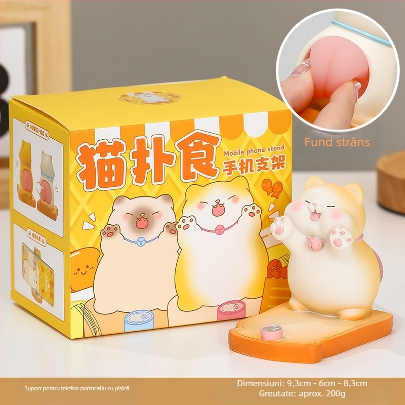Suport pentru telefon din rășină cu temă desen animat — Ruijie, stil Cartoon, ambalaj carton, cadou gata