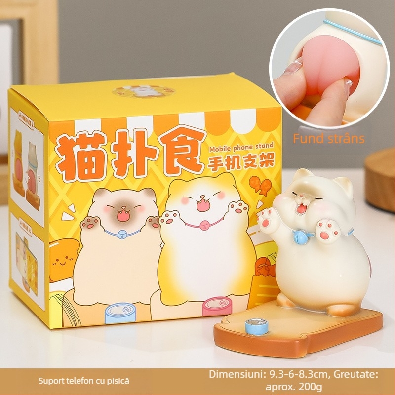 Suport pentru telefon din rășină cu temă desen animat — Ruijie, stil Cartoon, ambalaj carton, cadou gata