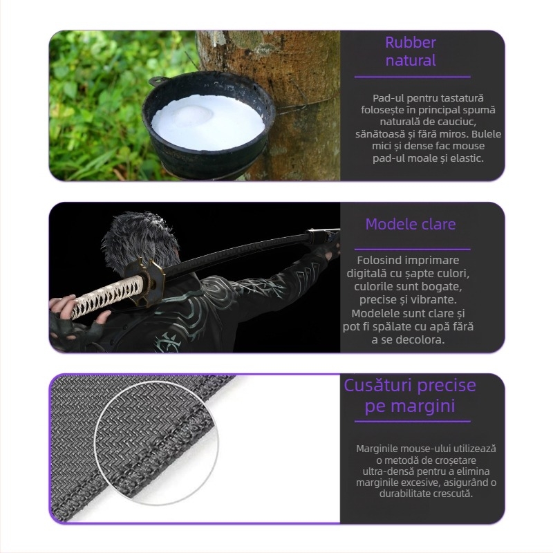 Covoraș de masă din cauciuc natural, anti-alunecare, imprimare prin transfer termic, personalizat după desen, model 588