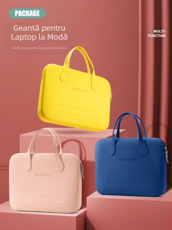 Geantă pentru laptop cu husă EVA, funcție de reducere a sarcinii, căptușeală poliester, model monocrom