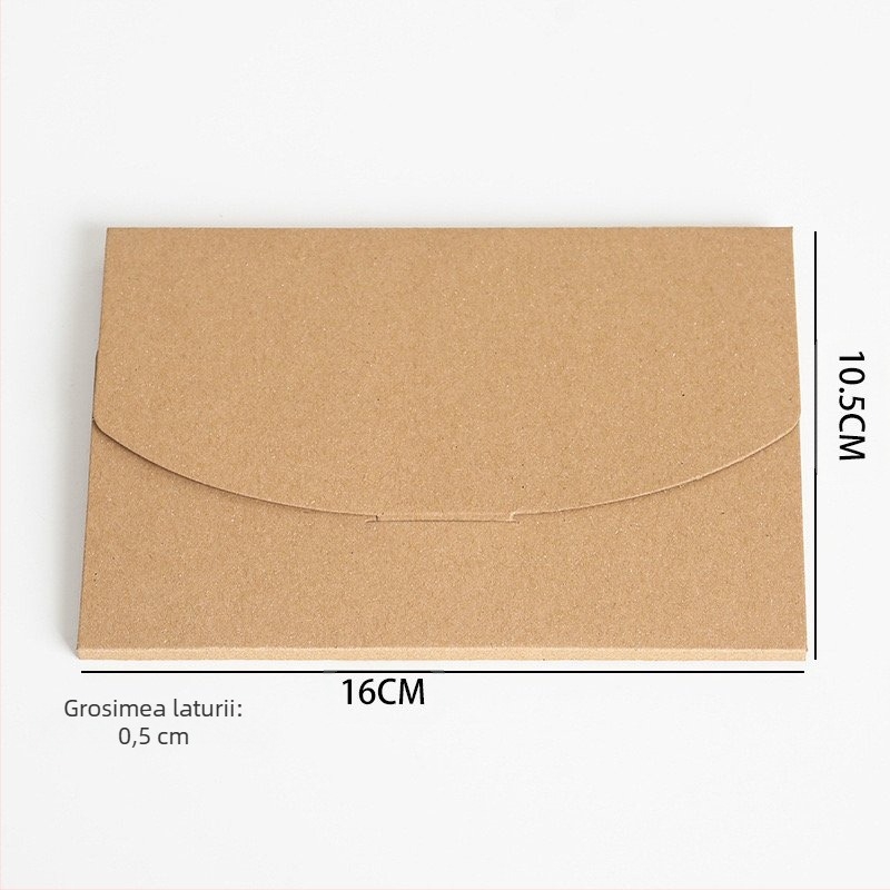 Cutie din hârtie kraft, în stil plic, pentru carduri poștale și felicitări, ambalaj cadouri, potrivită pentru casa nouă și Crăciun