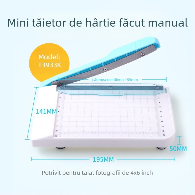 Kedeyou 13933K Tăietor de hârtie și fotografii, tip lamă, din plastic