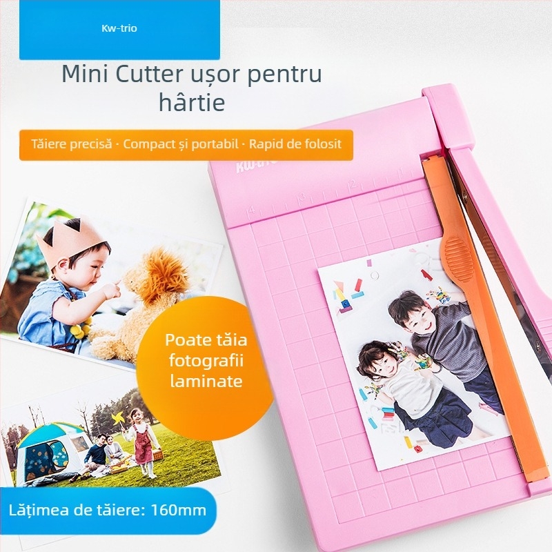 Kedeyou 13933K Tăietor de hârtie și fotografii, tip lamă, din plastic
