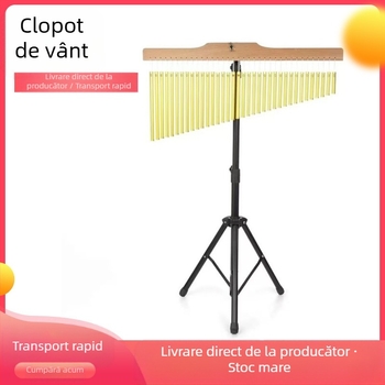 Heart clopot de vânt din aluminiu, 25 sunete și 36 sunete, cu suport, prietenos cu copiii pentru instruire muzicală