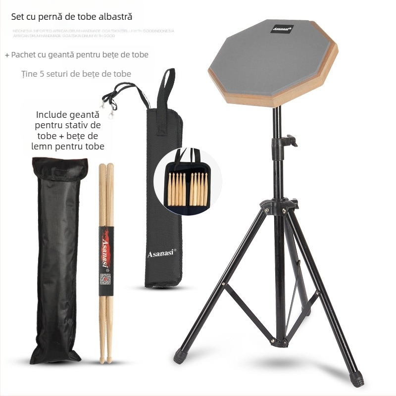 Set de plăci de practică pentru tobe, 8 inch, pentru începători, cu suport robust (Categoria produsului: Altele; Material: Altele; Model: Altele; Ambalaj: Altele; Origine: Altele)