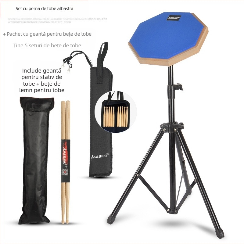 Set de plăci de practică pentru tobe, 8 inch, pentru începători, cu suport robust (Categoria produsului: Altele; Material: Altele; Model: Altele; Ambalaj: Altele; Origine: Altele)