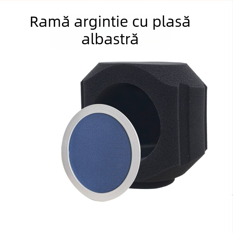 Microfon condensator cu protecție împotriva vântului și husă absorbantă pentru înregistrări acasă și streaming live — cardioid, 100 Hz–20 kHz, SNR ≥95 dB, Bluetooth 2.1