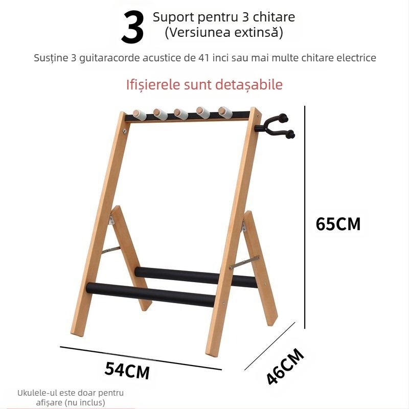 Stativ pentru chitare PURM — multigrup, cu mai multe capete, vertical, cu mai multe rânduri și poziții pentru chitare acustice, electrice și bas