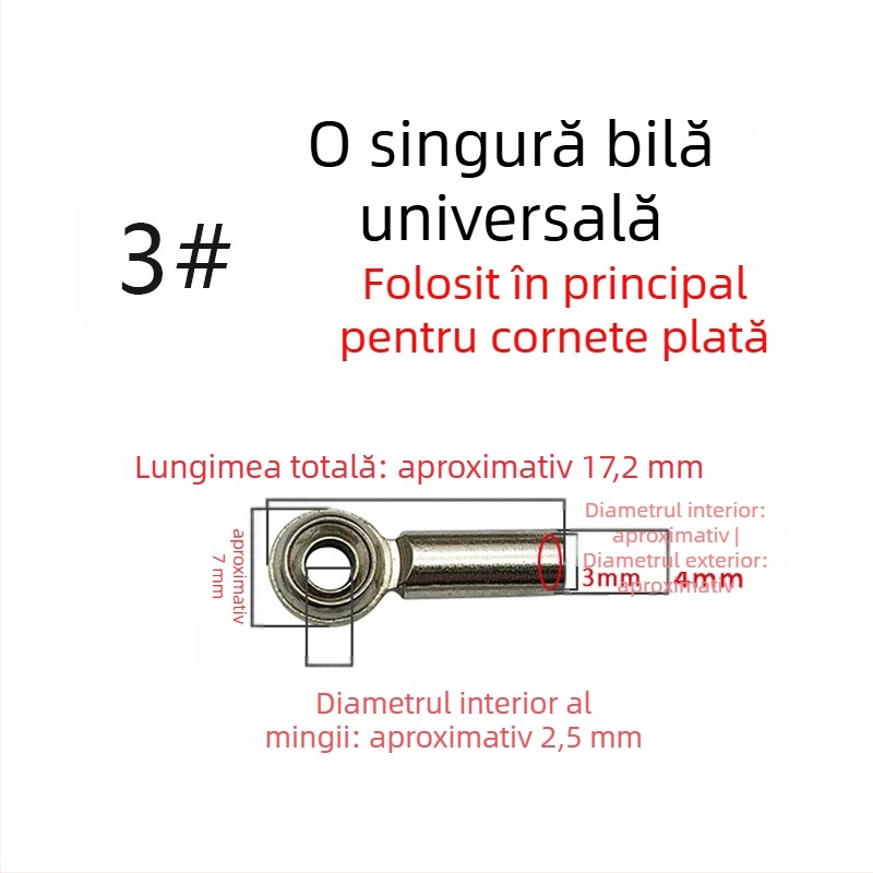 Accesoriu pentru instrument muzical cu șuruburi fixate, articulație universală și articulație cu bilă