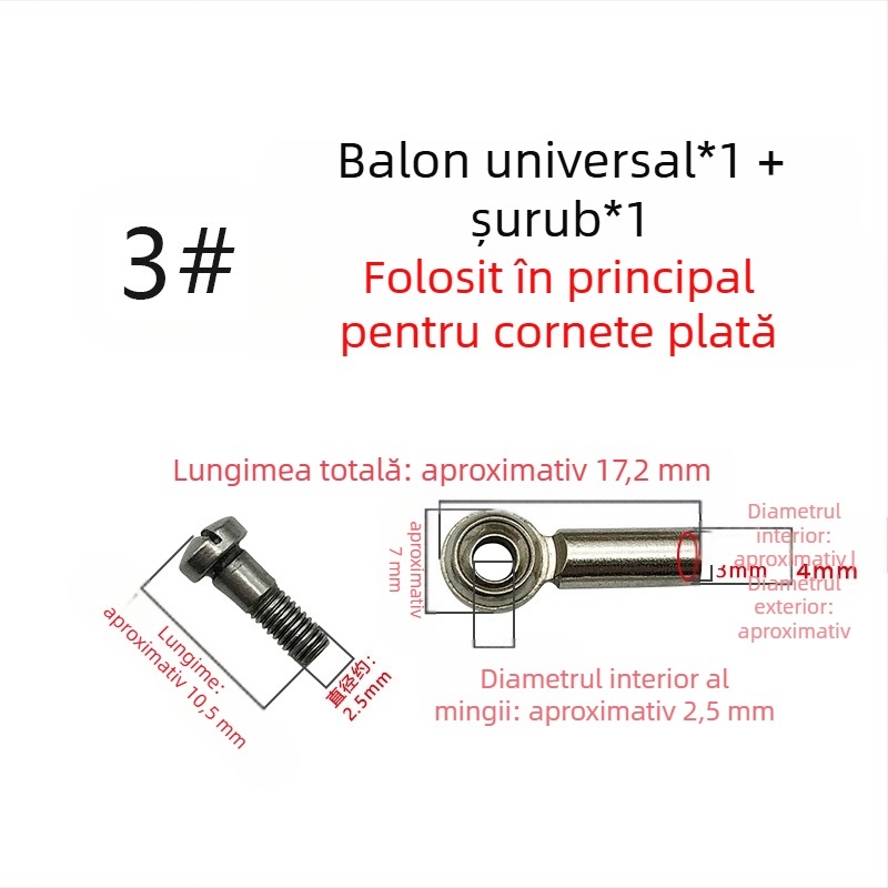 Accesoriu pentru instrument muzical cu șuruburi fixate, articulație universală și articulație cu bilă