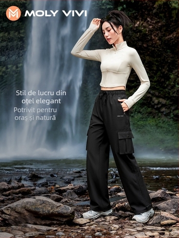 MOLYVIVI pantaloni soft shell pentru femei – antivânt, din poliester, pentru iarnă și toamnă, drumeții și alpinism
