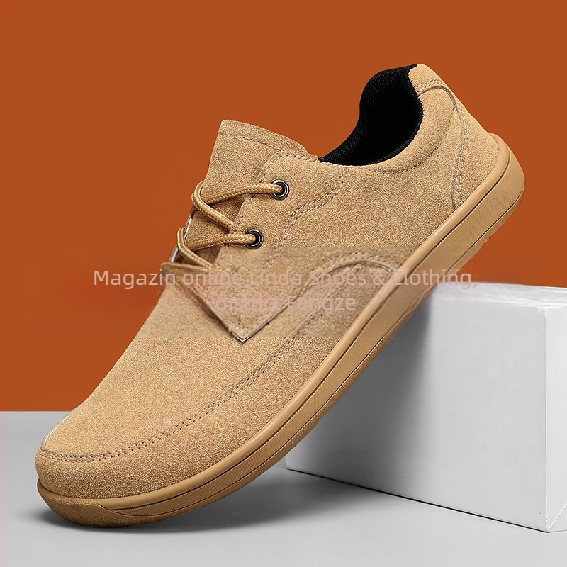 Pantofi sport bărbați cu last lat, upper din plasă, închidere cu șireturi frontale, barefoot-style, potriviți pentru primăvară, vară și toamnă