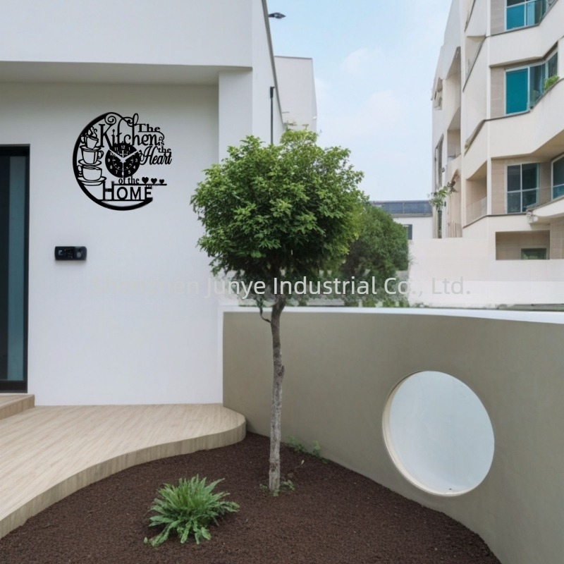 Ceas de perete - Temă casnică, decor pentru bar cafenea în bucătărie, birou, sufragerie - Mișcare Quartz, Alimentare cu baterie, Carcasă din plastic, Cadran laminat pe hârtie, Oglindă din plastic