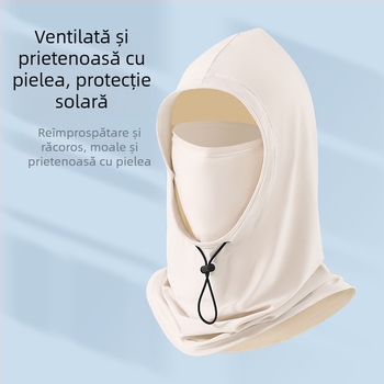 Mască cu glugă din nylon, protecție solară, unisex, pentru primăvară-vară