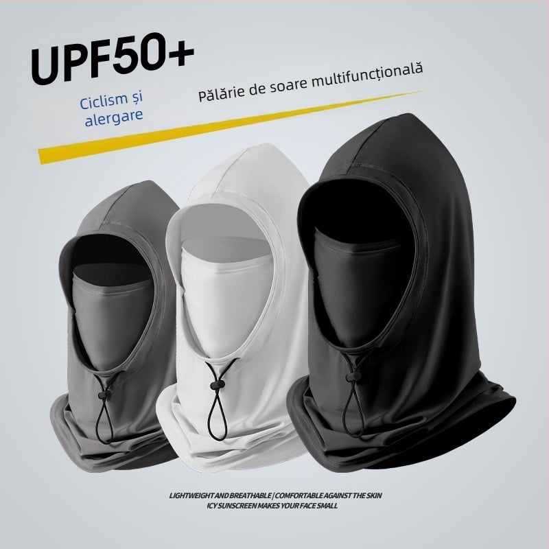 Mască cu glugă din nylon, protecție solară, unisex, pentru primăvară-vară