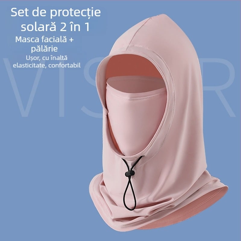Mască cu glugă din nylon, protecție solară, unisex, pentru primăvară-vară