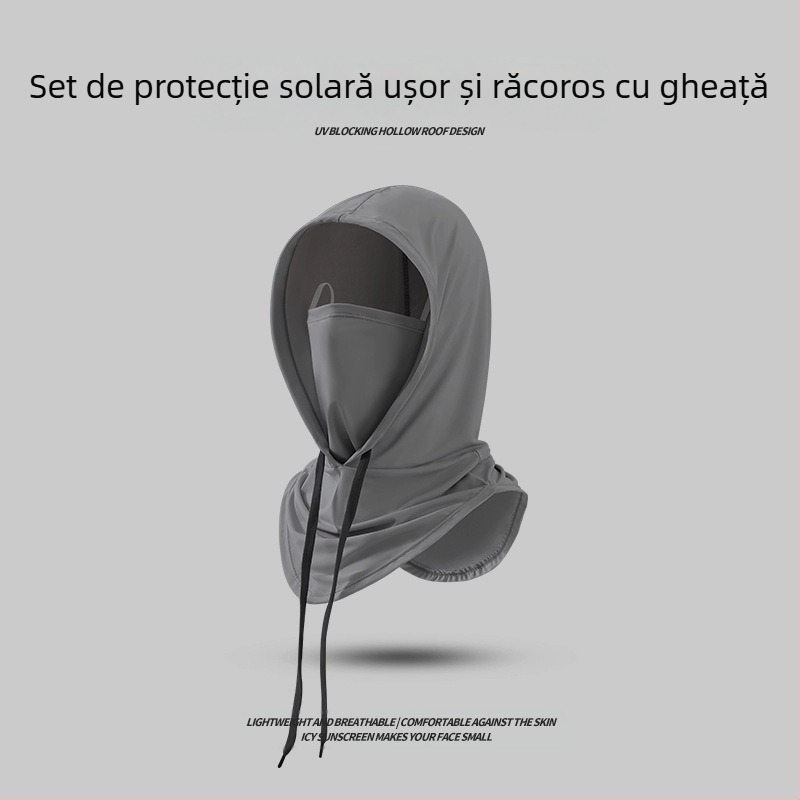 Mască cu glugă din nylon, protecție solară, unisex, pentru primăvară-vară
