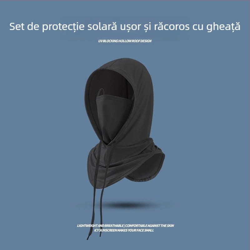 Mască cu glugă din nylon, protecție solară, unisex, pentru primăvară-vară