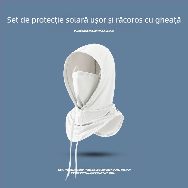 Mască cu glugă din nylon, protecție solară, unisex, pentru primăvară-vară