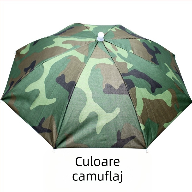 Pălărie umbrelă din poliester 170T, 8 arce din fier, deschidere manuală, imprimare logo, personalizare disponibilă