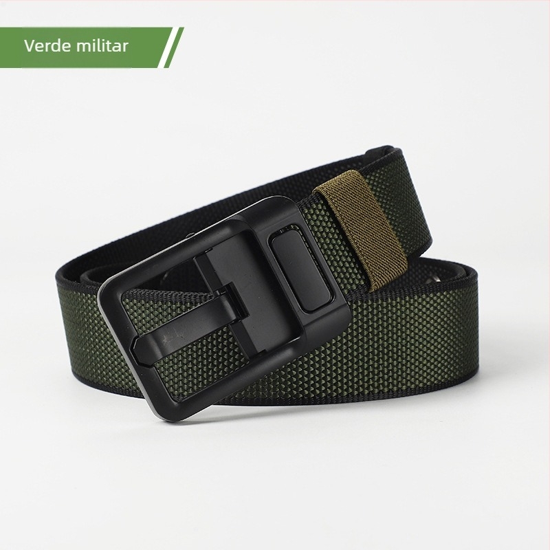 Curea bărbați tactică dublă cu cataramă cu pin, curea din nylon, cataramă din aliaj, Vara 2024