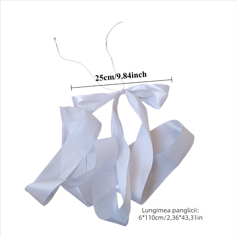 Decor pentru scaun cu funda din țesătură (Material: Țesătură; Destinație: Nuntă; Categorie: Alte accesorii de nuntă)