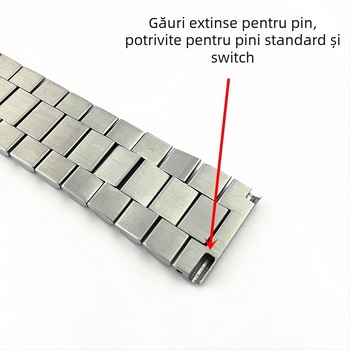 Brățară pentru ceas din oțel inoxidabil cu închidere arc, curea Huanjie strap, potrivită pentru toate ocaziile, stil lux ușor