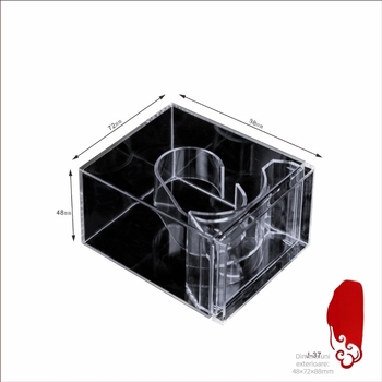 Cutie de afișare pentru ceasuri din plastic PS transparent cu capac, model J-37, marcă Youchuang Yipin; Material: PS; Tip ambalare: Packing Box; Tip furnizare: Customizable