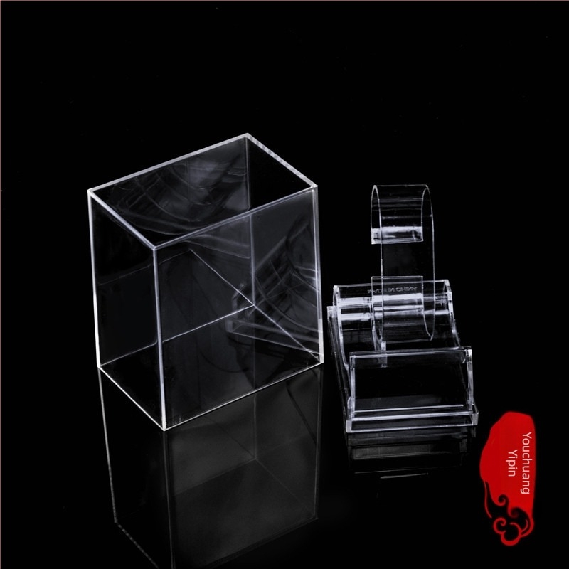 Cutie de afișare pentru ceasuri din plastic PS transparent cu capac, model J-37, marcă Youchuang Yipin; Material: PS; Tip ambalare: Packing Box; Tip furnizare: Customizable