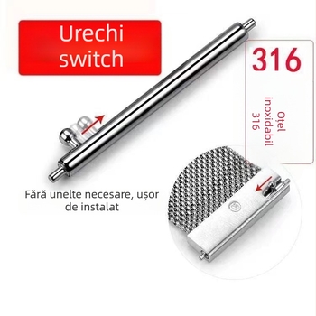 Pin prindere pentru Curea de Ceas — oțel inoxidabil, profil rotund, eliberare rapidă