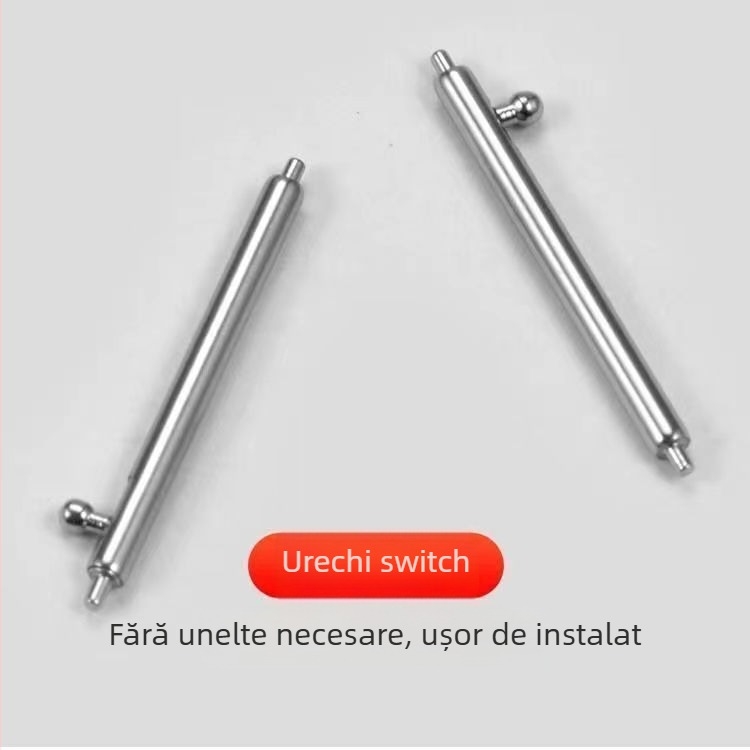 Pin prindere pentru Curea de Ceas — oțel inoxidabil, profil rotund, eliberare rapidă