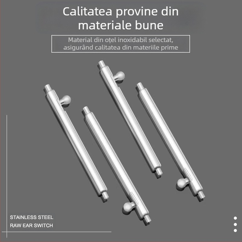 Pin prindere pentru Curea de Ceas — oțel inoxidabil, profil rotund, eliberare rapidă