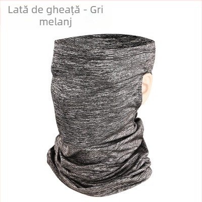 Șal de cap din mătase de gheață cu protecție solară, glugă cu urechi și mască pentru ciclism – Unisex, WOTI