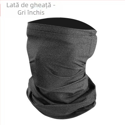 Șal de cap din mătase de gheață cu protecție solară, glugă cu urechi și mască pentru ciclism – Unisex, WOTI